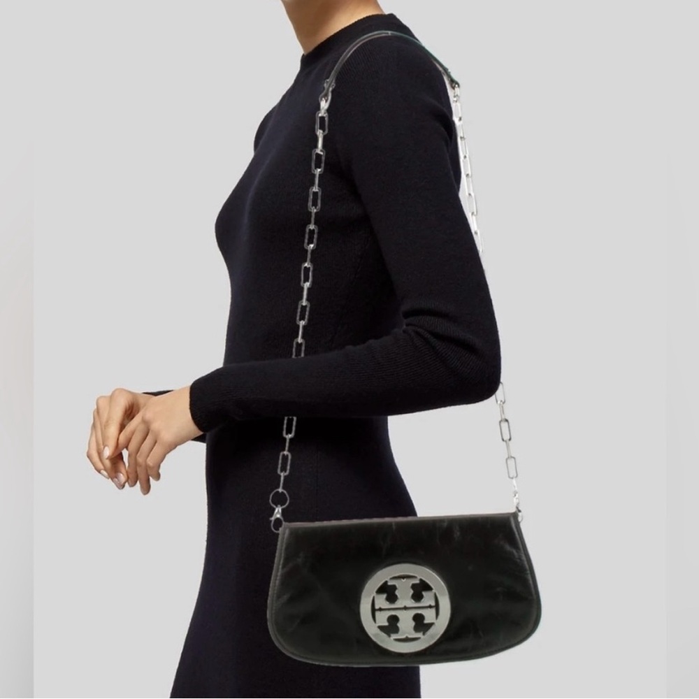 Tory Burch Reva silver crossbody